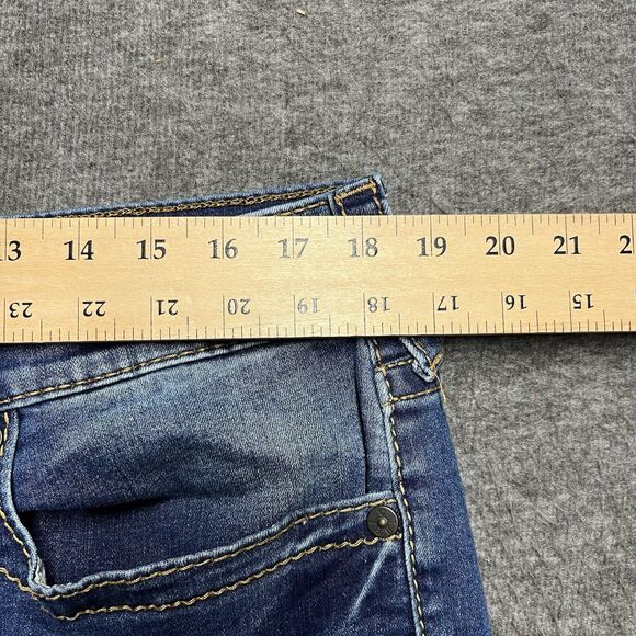 True Religion Geno Relaxed Slim Jeans Men's 36X24 Blue Denim Pants Raw Hem - Picture 7 of 9